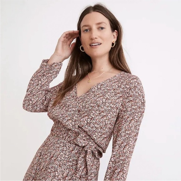MADEWELL Tie-Waist Wrap-Top Floral Print in Cottage Garden - Picture 1 of 10